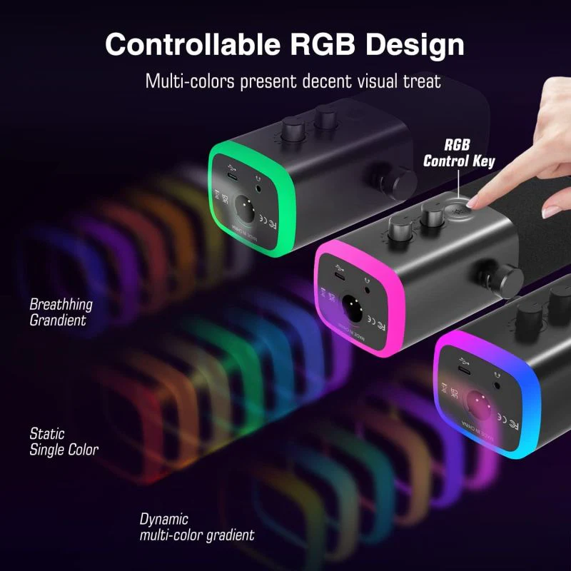 Dynamic Touch Mute Microphone